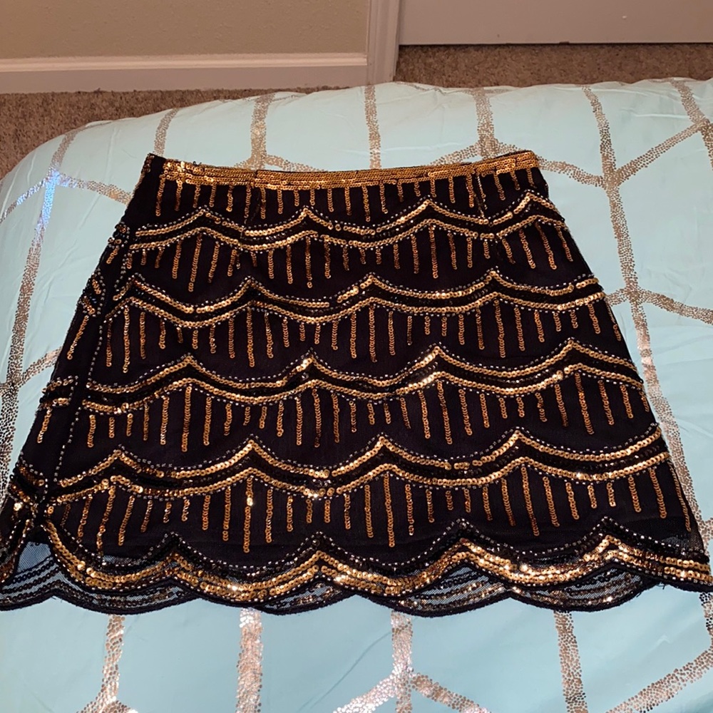 Sequin mini skirt
